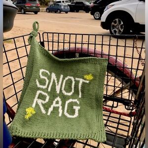 Handmade Knit “Snot Rag” Travel Hand Towel No One Will Want To Steal Your Towel!